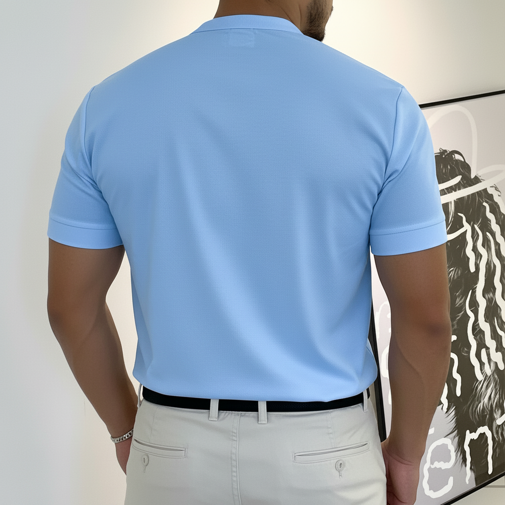 Short Sleeve V Style Casual Business T Shirt For Men