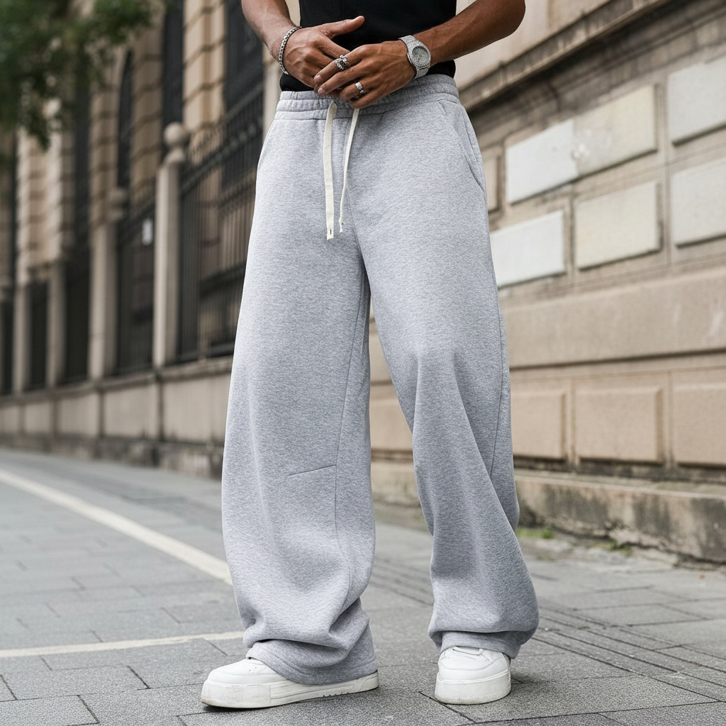 Athletic Sweatpants With Drawstring And Pocket For Men