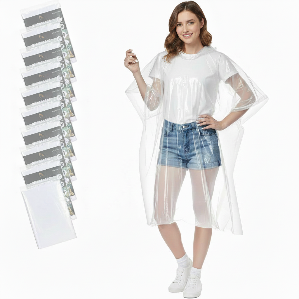 Lightweight Disposable Rain Ponchos For Adults