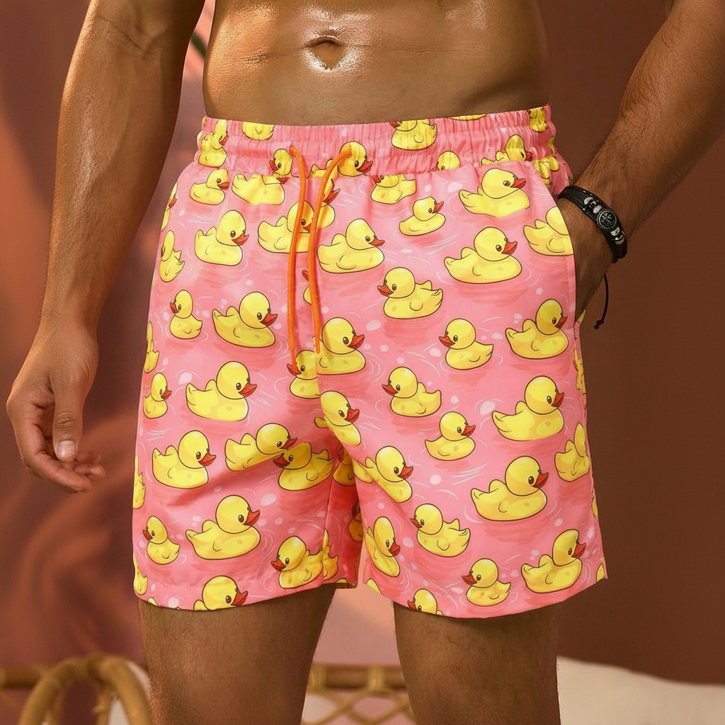 Casual Printed Beach Shorts For Men