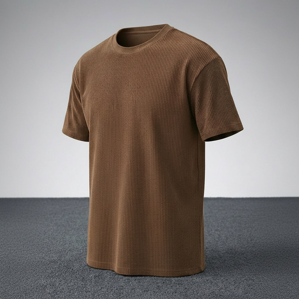 Loose Fit Round Short Sleeve Tee Shirt For Men