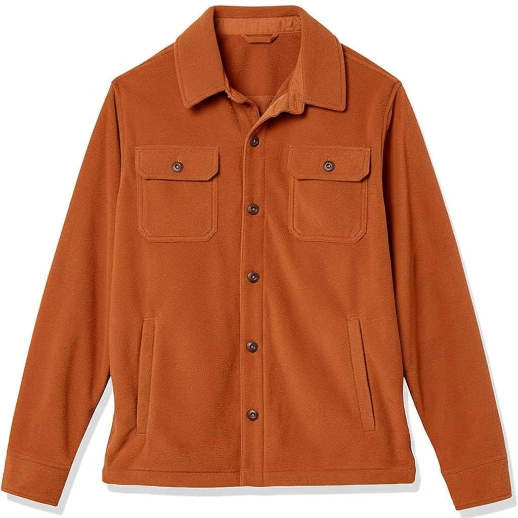 Men's Long Sleeve Polar Fleece Shirt Jacket