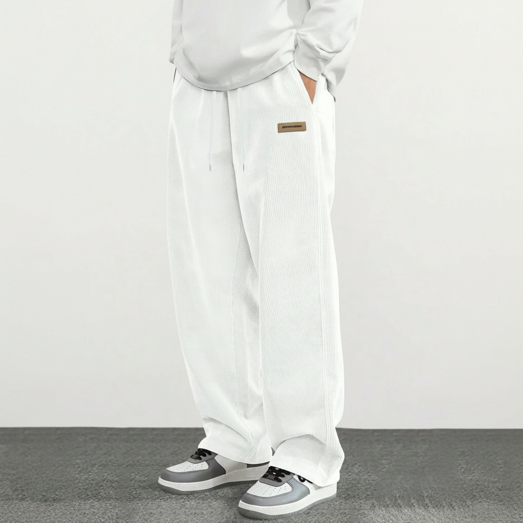 Personalized Printed Loose Fit Straight Pants For Men