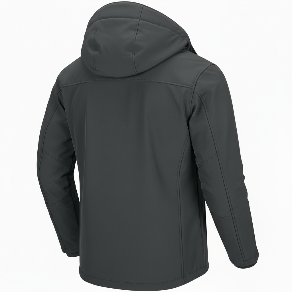 Men Hooded Softshell Jacket Waterproof Lightweight Insulated Windbreaker Fleece Lined Rain Shell Jacket