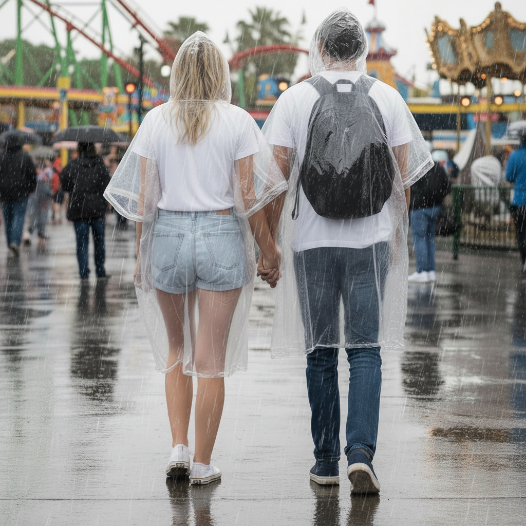 Lightweight Disposable Rain Ponchos for Adults