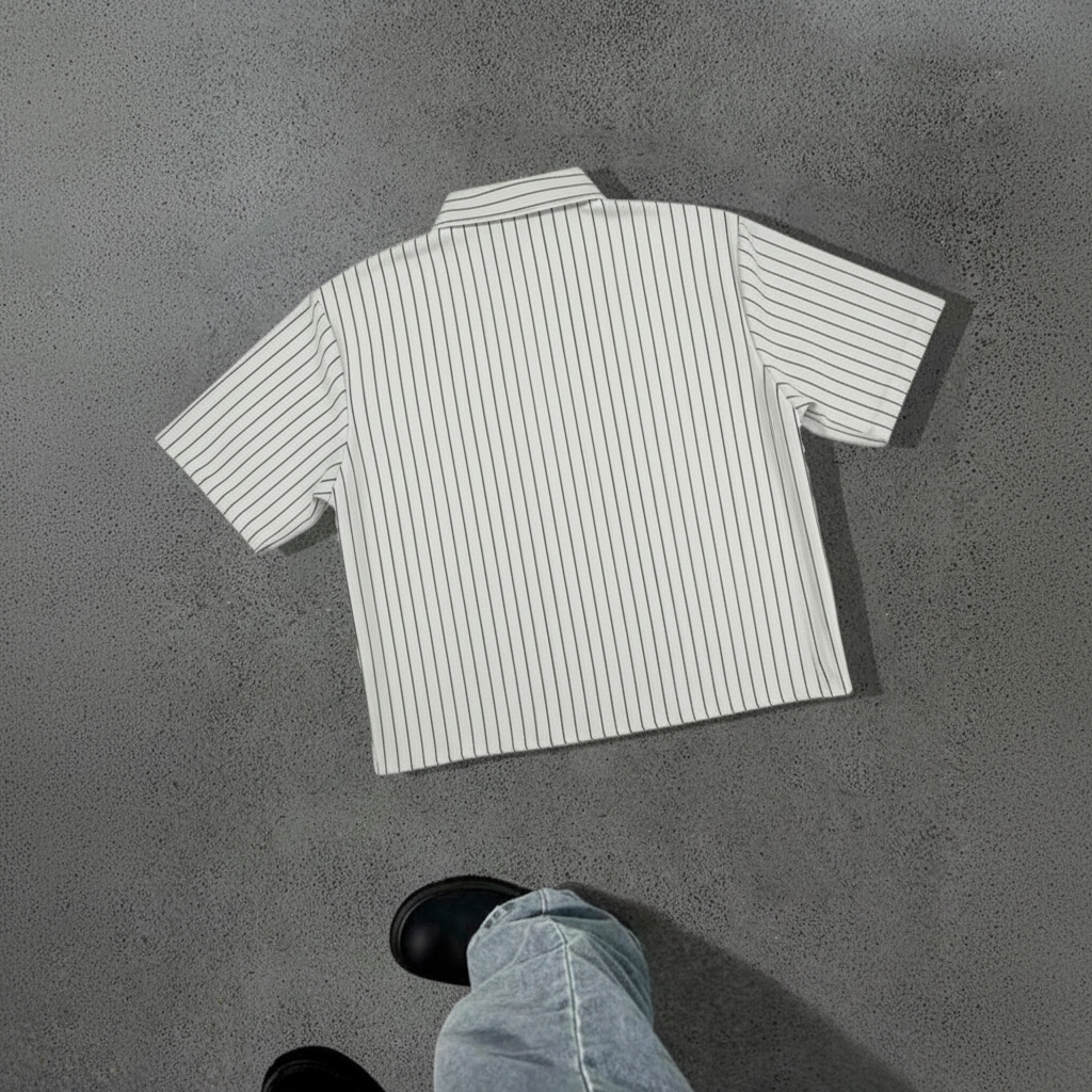 Loose Button Front Drop Shirt Collar For Men
