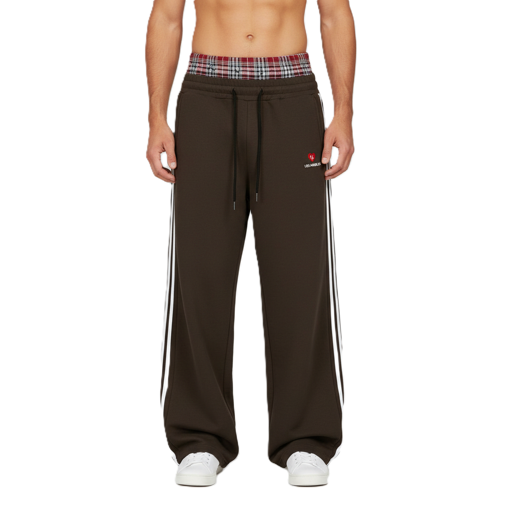 Loose Fleece Drawstring Sweatpants With Wide For Men