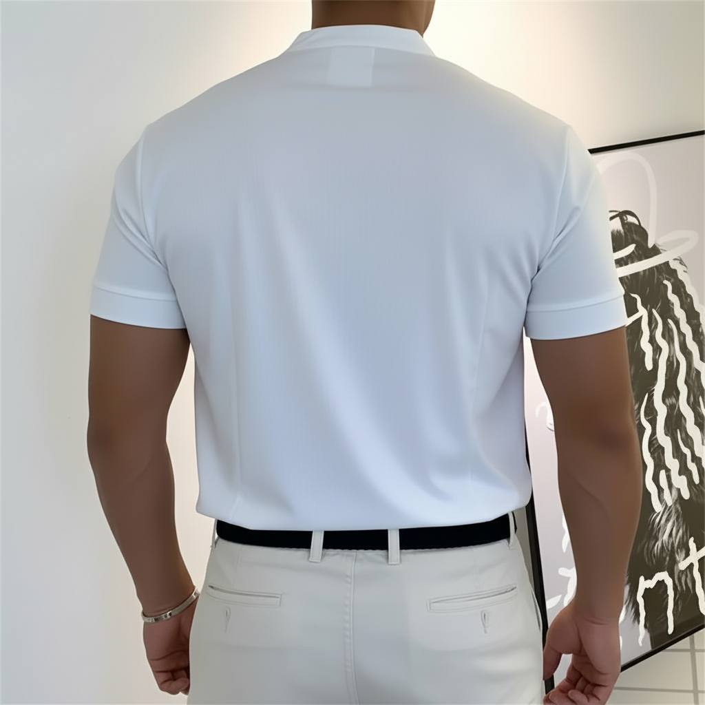 Short Sleeve V Style Casual Business T Shirt For Men