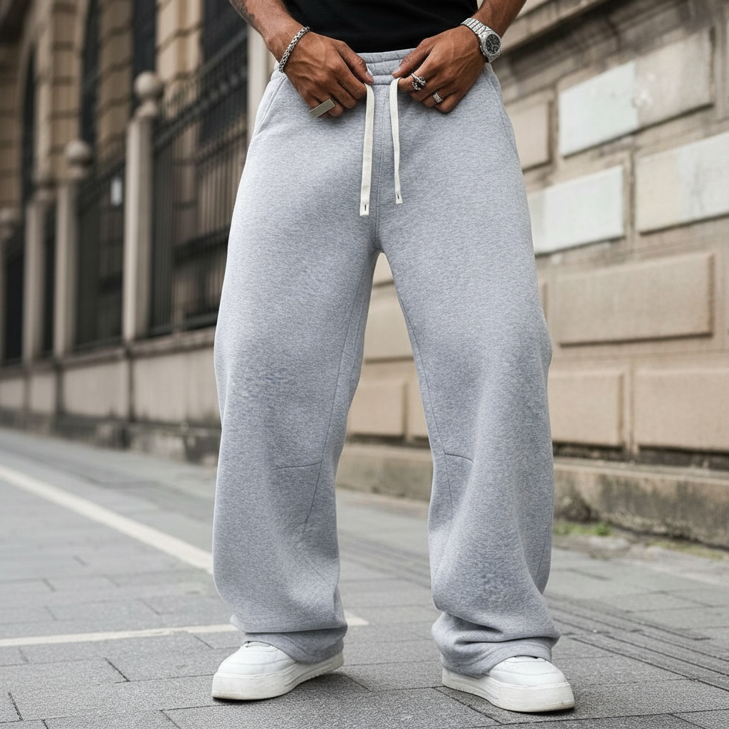 Athletic Sweatpants With Drawstring And Pocket For Men