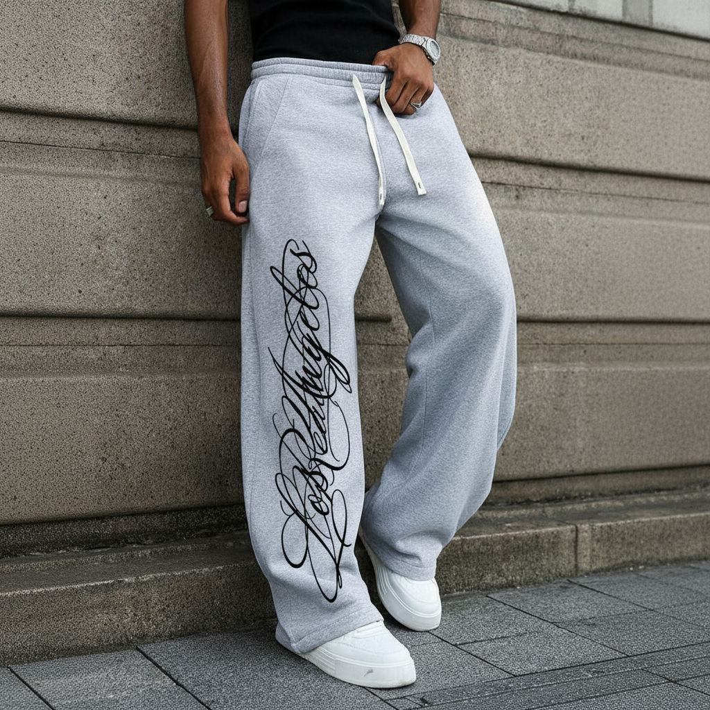 Athletic Sweatpants With Drawstring And Pocket For Men