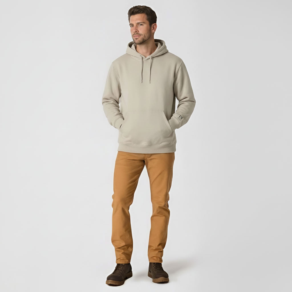 Paxton Hooded Pullover Sweatshirt With Ribbed