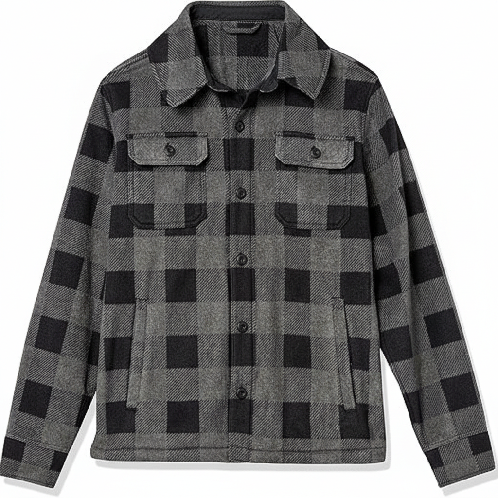 Men's Long Sleeve Polar Fleece Shirt Jacket