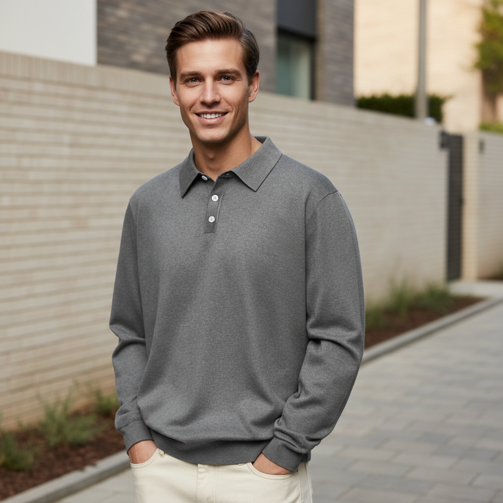 Tailored Cashmere Polo Shirt for Men