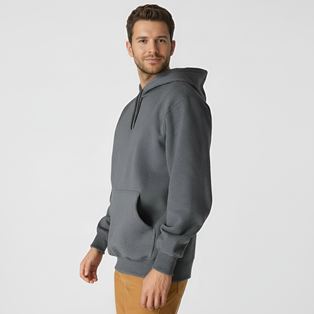 Paxton Hooded Pullover Sweatshirt With Ribbed