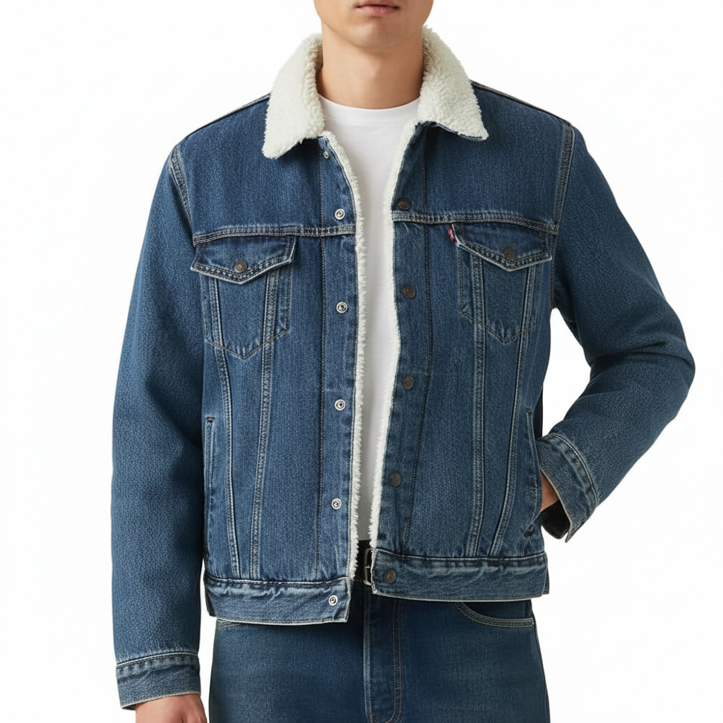 Men Sherpa Trucker Jacket