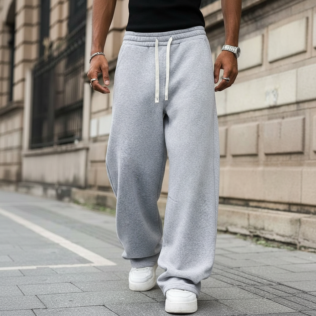 Athletic Sweatpants With Drawstring And Pocket For Men