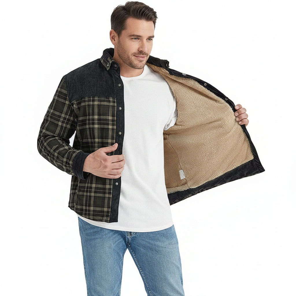 Flannel Plaid Lined Patterned Hooded Jacket