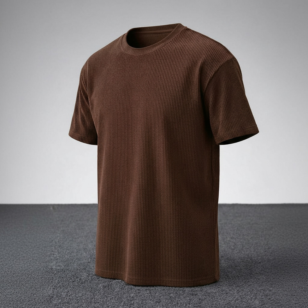 Loose Fit Round Short Sleeve Tee Shirt For Men