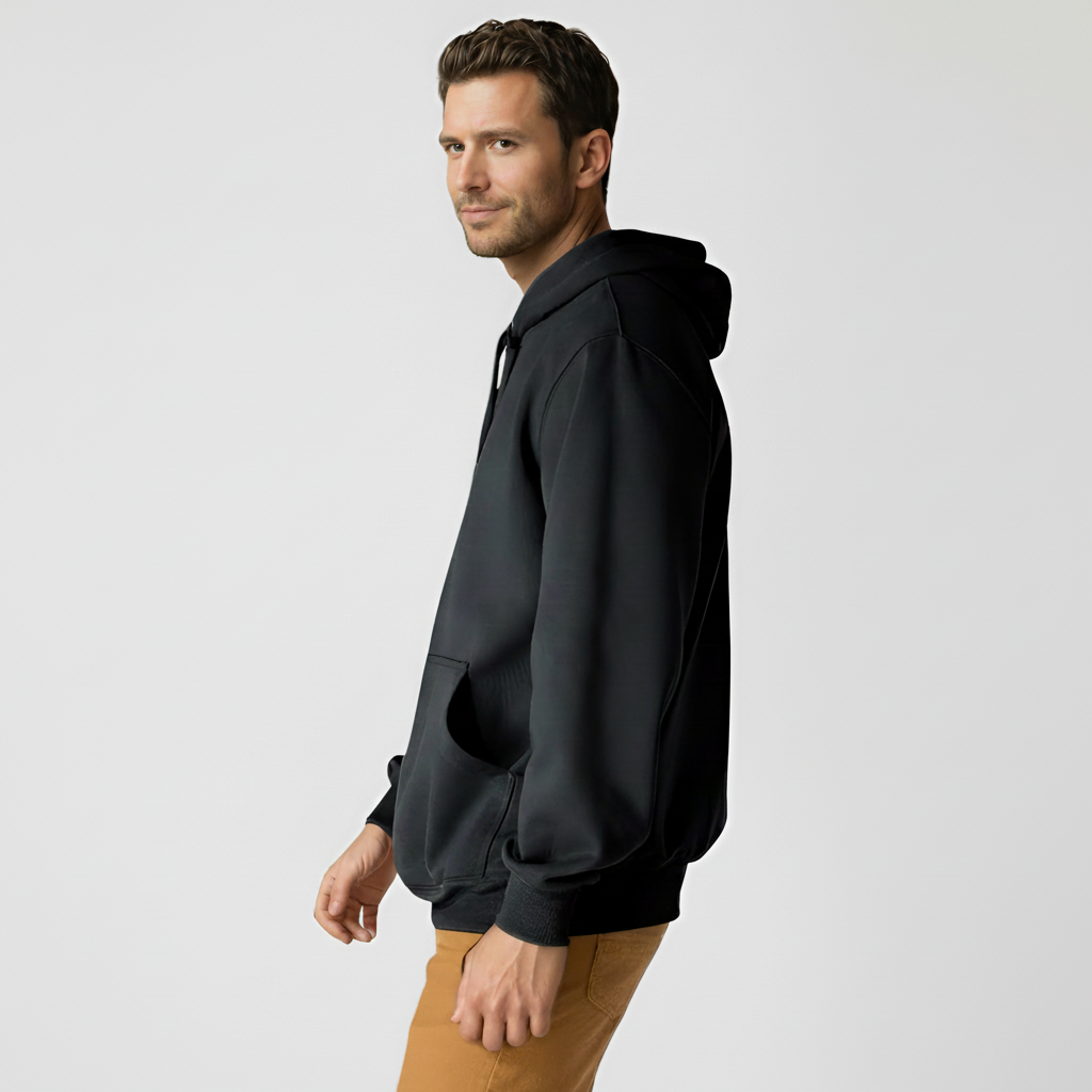 Paxton Hooded Pullover Sweatshirt With Ribbed