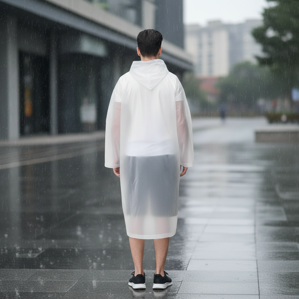 Rain Ponchos for Adults Reusable, 2 Pcs Raincoats Emergency for Women Men with Hood and Drawstring