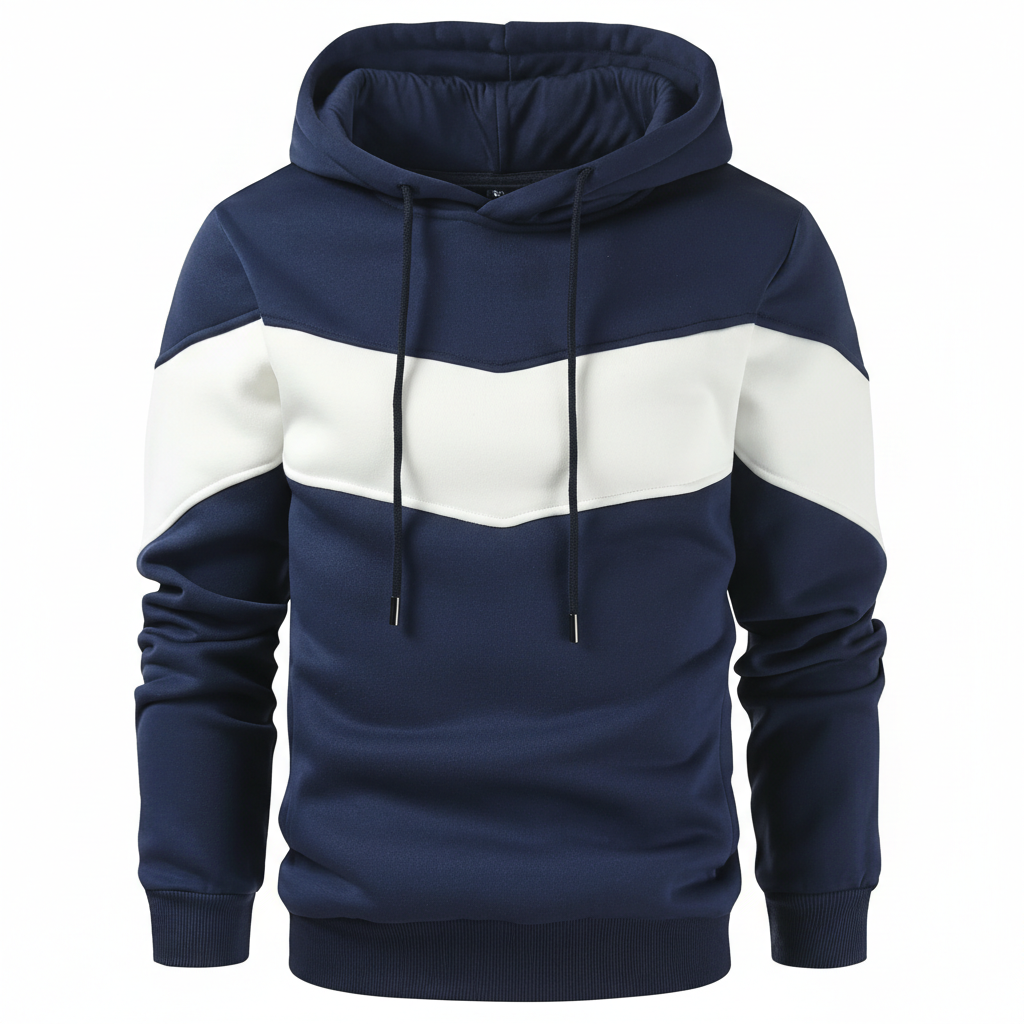  Men Novelty Color Block Pullover Fleece Hoodie Long Sleeve Casual Sweatshirt with Pocket