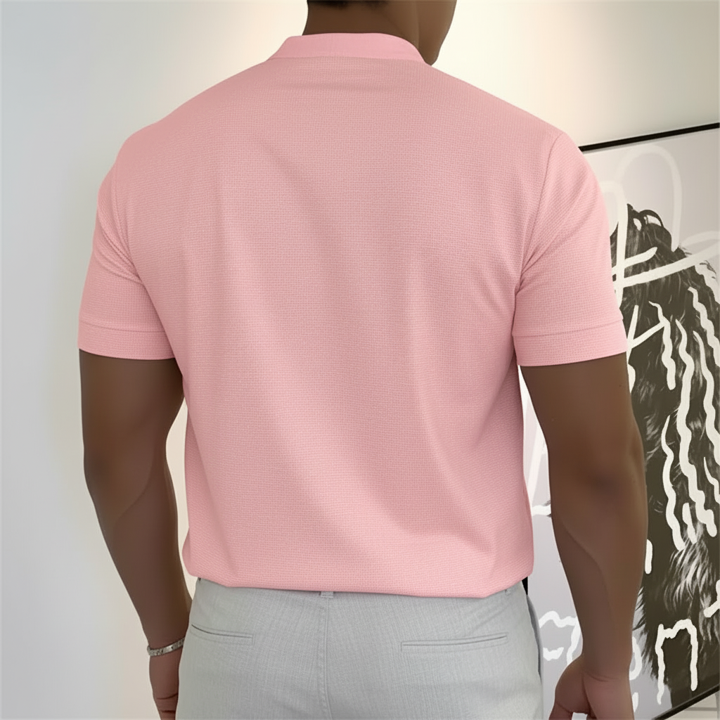 Short Sleeve V Style Casual Business T Shirt For Men