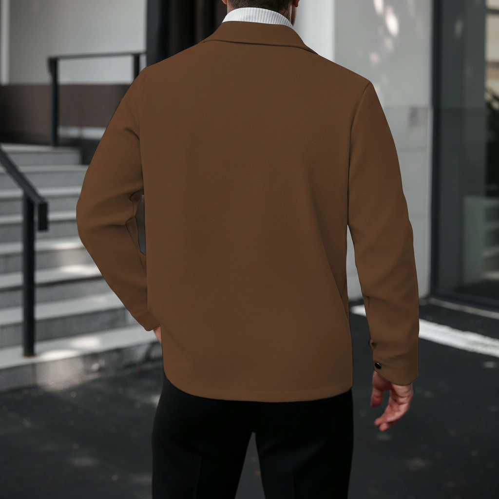 Button Up Casual Overcoat Long Sleeve For Men