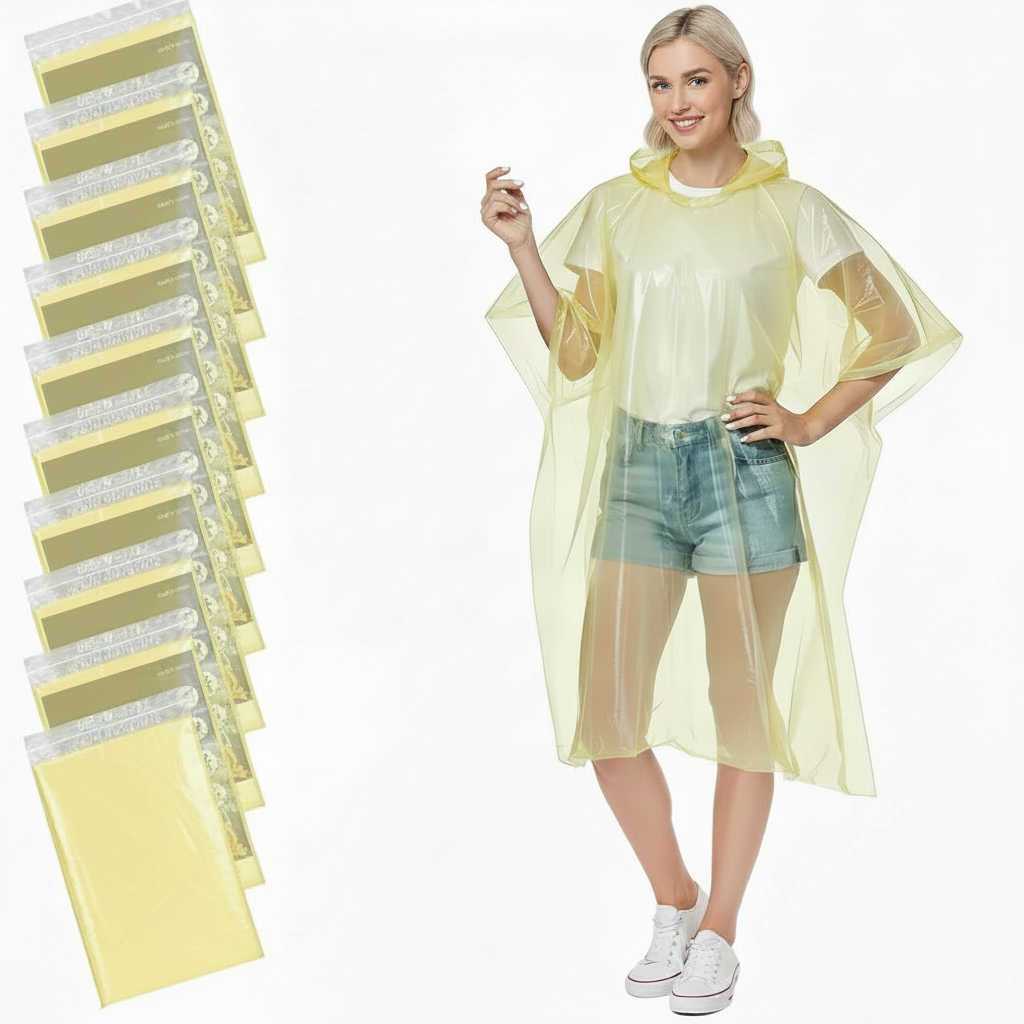 Lightweight Disposable Rain Ponchos For Adults