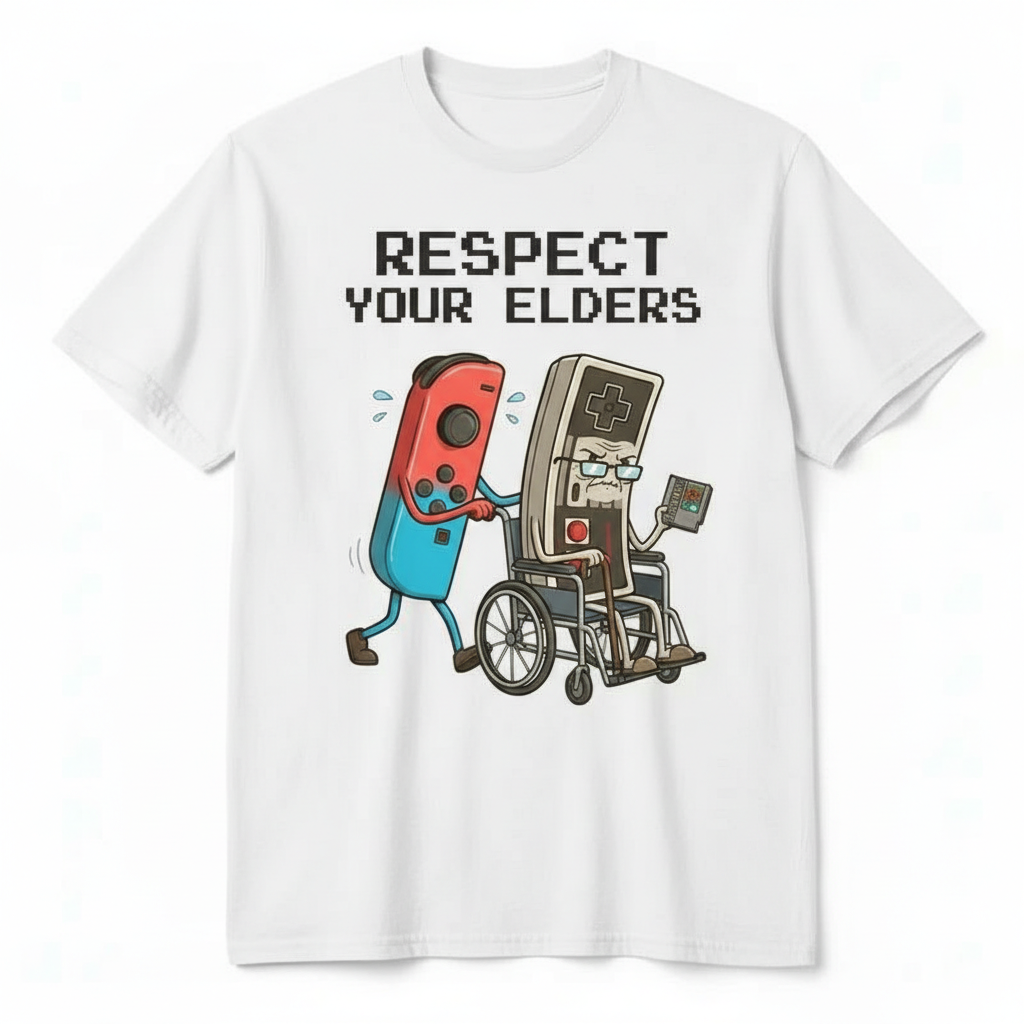 Funny Retro Gamer Graphic T Shirt For Gaming Fans