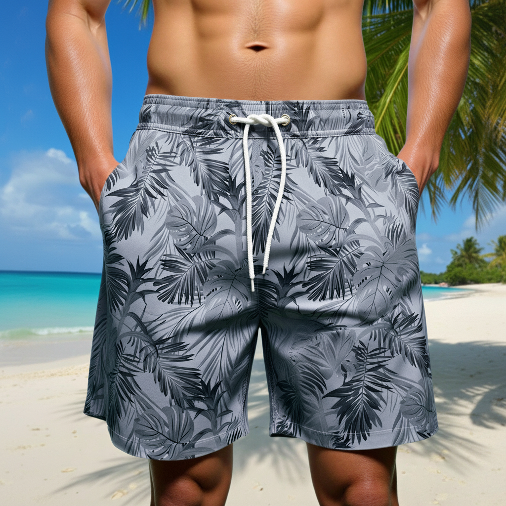 Casual Printed Beach Shorts For Men