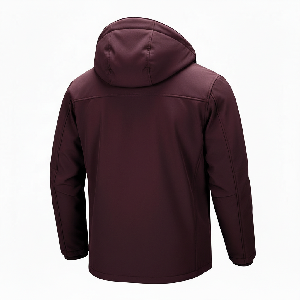 Men Hooded Softshell Jacket Waterproof Lightweight Insulated Windbreaker Fleece Lined Rain Shell Jacket