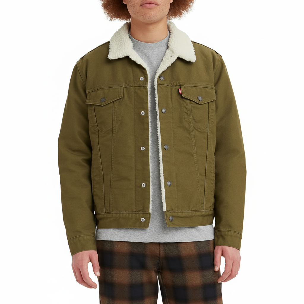 Men Sherpa Trucker Jacket