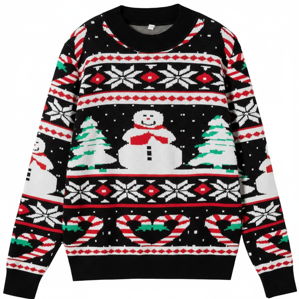 Unisex Ugly Christmas Sweaters Adult Long Sleeve Crewneck Sweaters Funny Top Pullover Xmas Party Family Gatherings