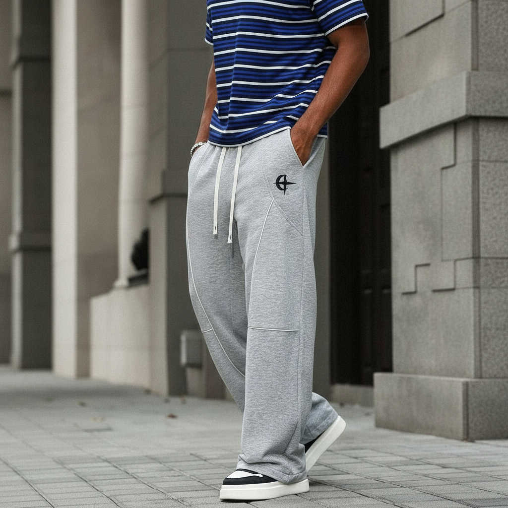 Athletic Sweatpants With Drawstring And Pocket For Men