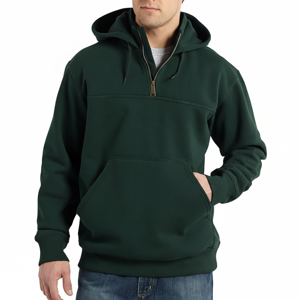 Paxton Quarter Zip Sweatshirt With Hood