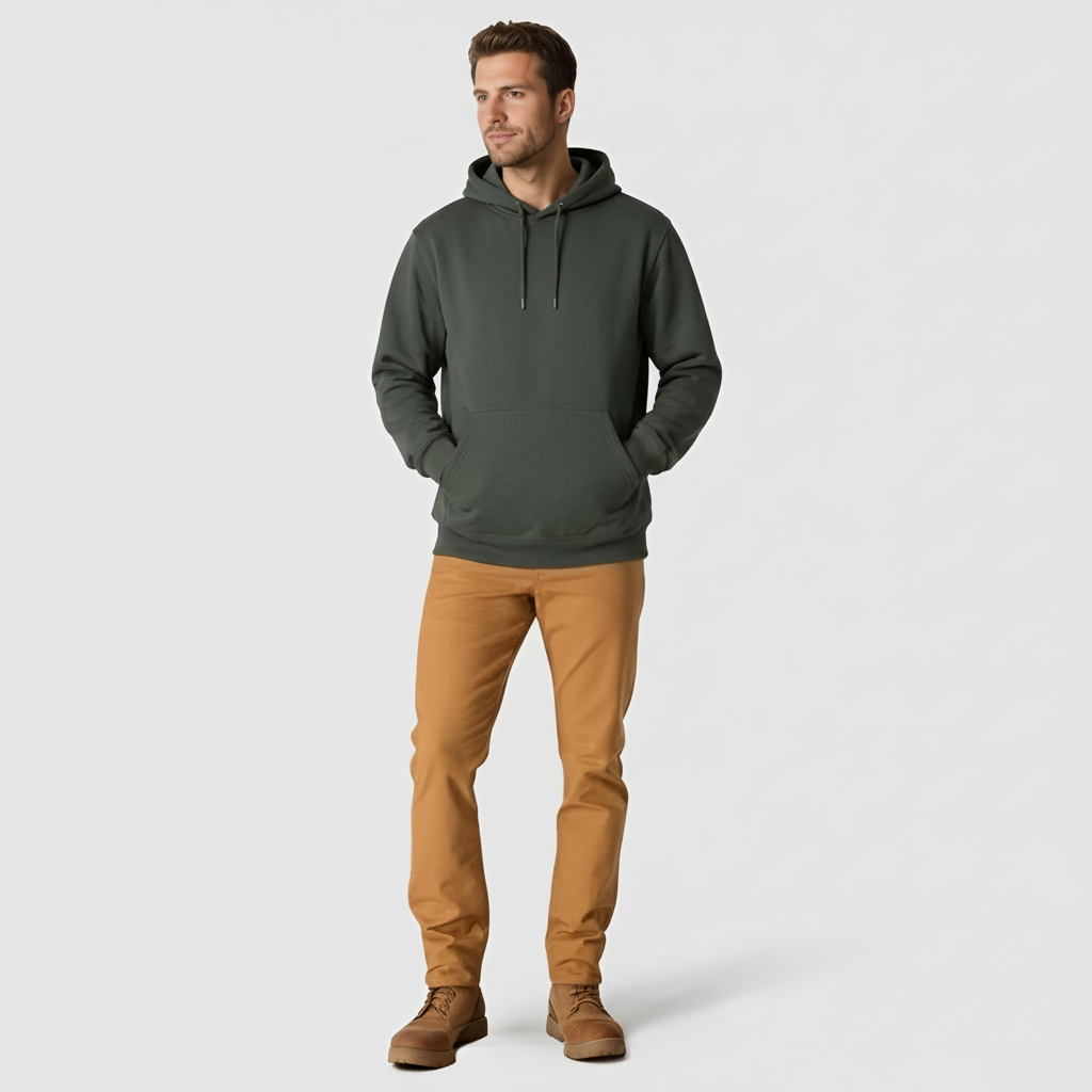 Paxton Hooded Pullover Sweatshirt With Ribbed