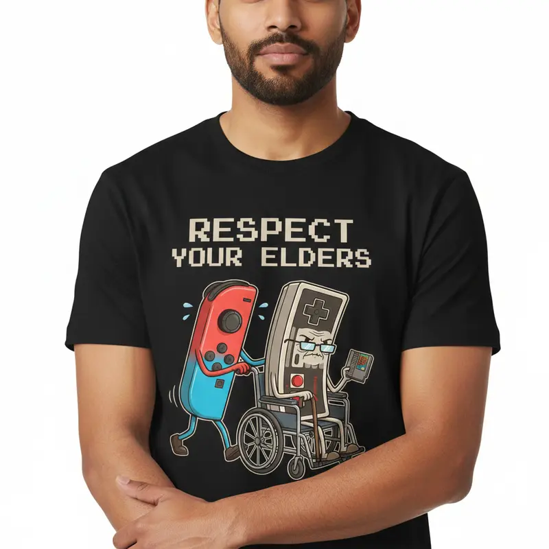 Funny Retro Gamer Graphic T Shirt For Gaming Fans