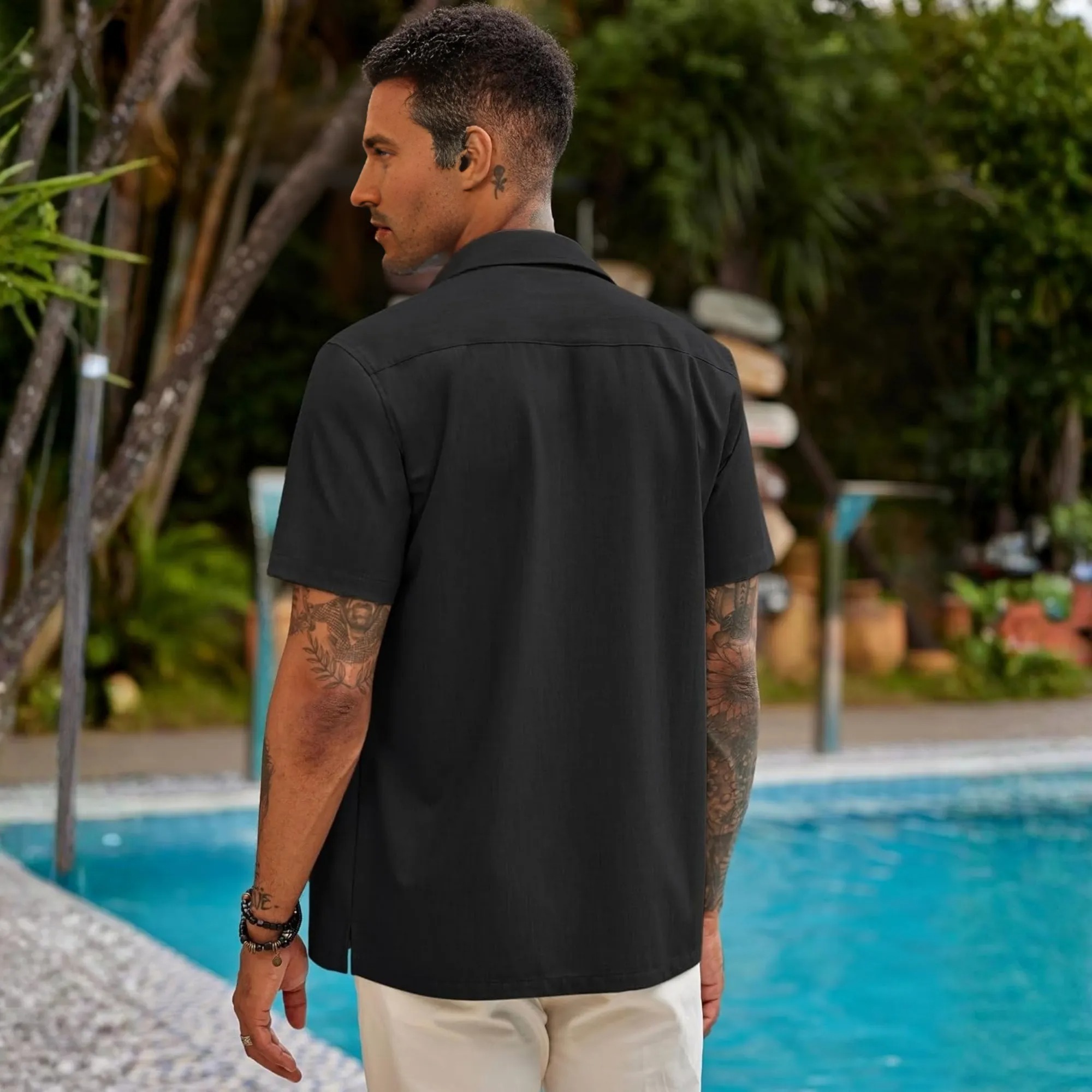 Short Sleeve Cuban Guayabera Shirt 