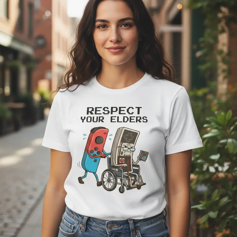 Funny Retro Gamer Graphic T Shirt For Gaming Fans