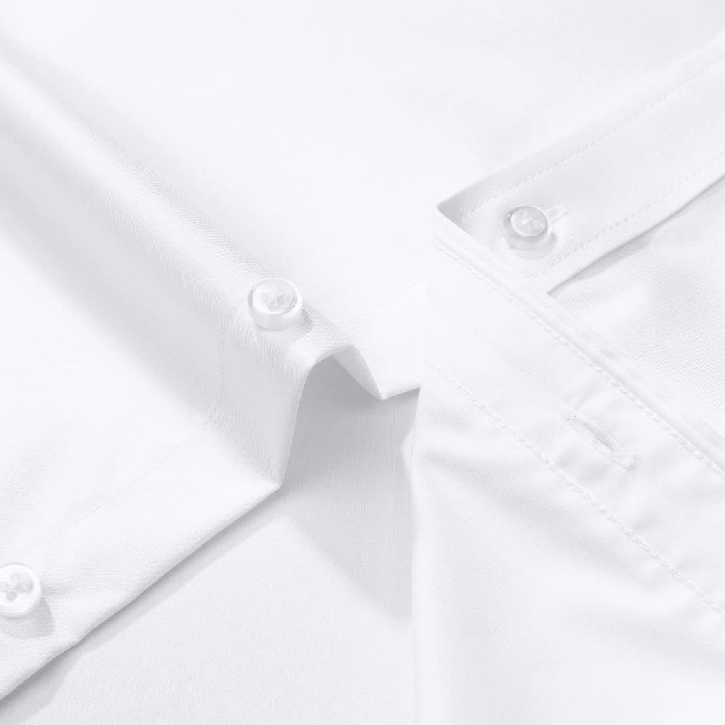 Mens Dress Shirt Solid Long Sleeve WrinkleMen Solid Colored Long Sleeve Shirt - Image 9