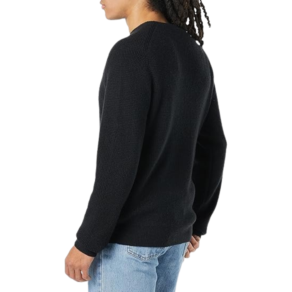 Amazon Essentials Men's Long-Sleeve Soft Touch Waffle Stitch Crewneck Sweater