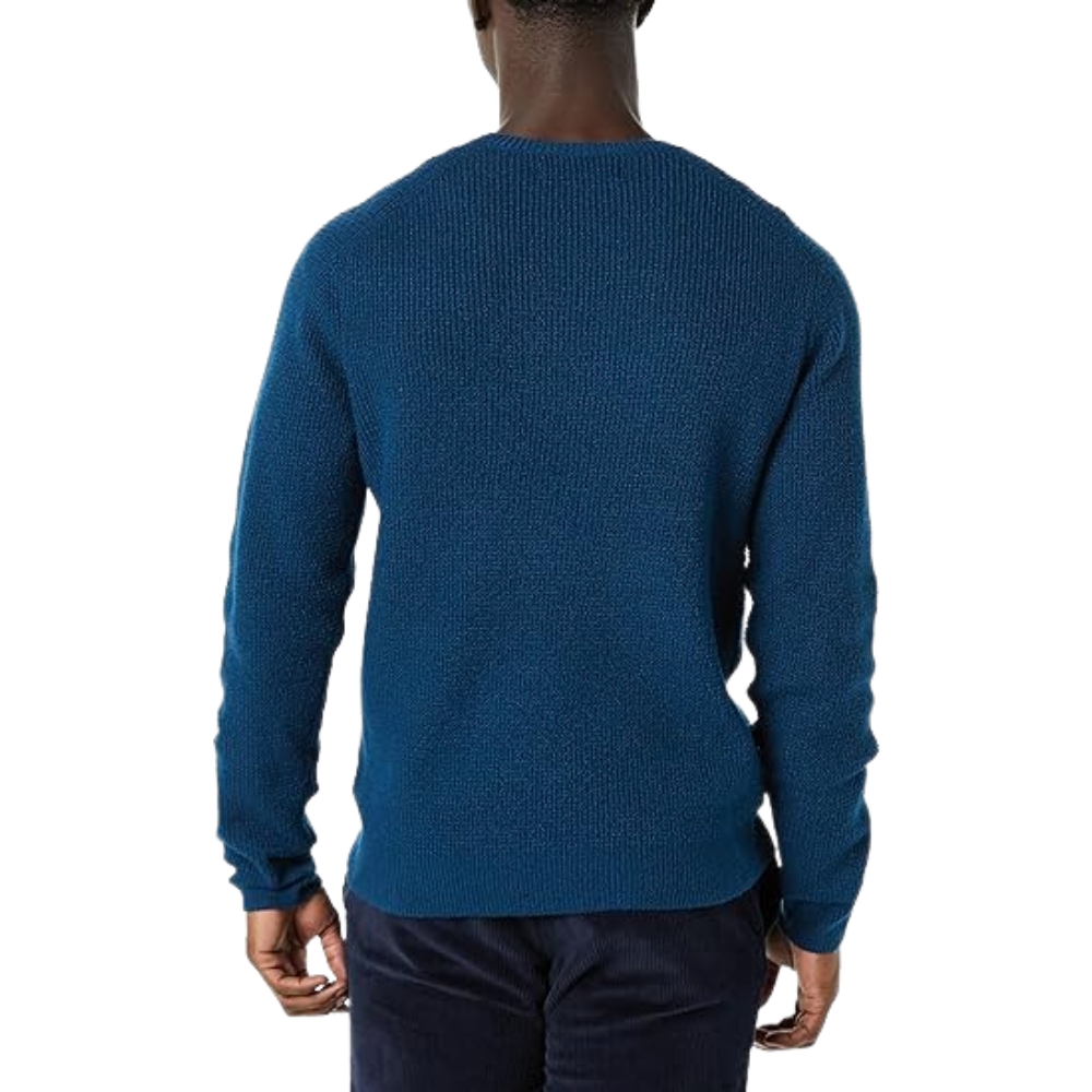 Amazon Essentials Men's Long-Sleeve Soft Touch Waffle Stitch Crewneck Sweater