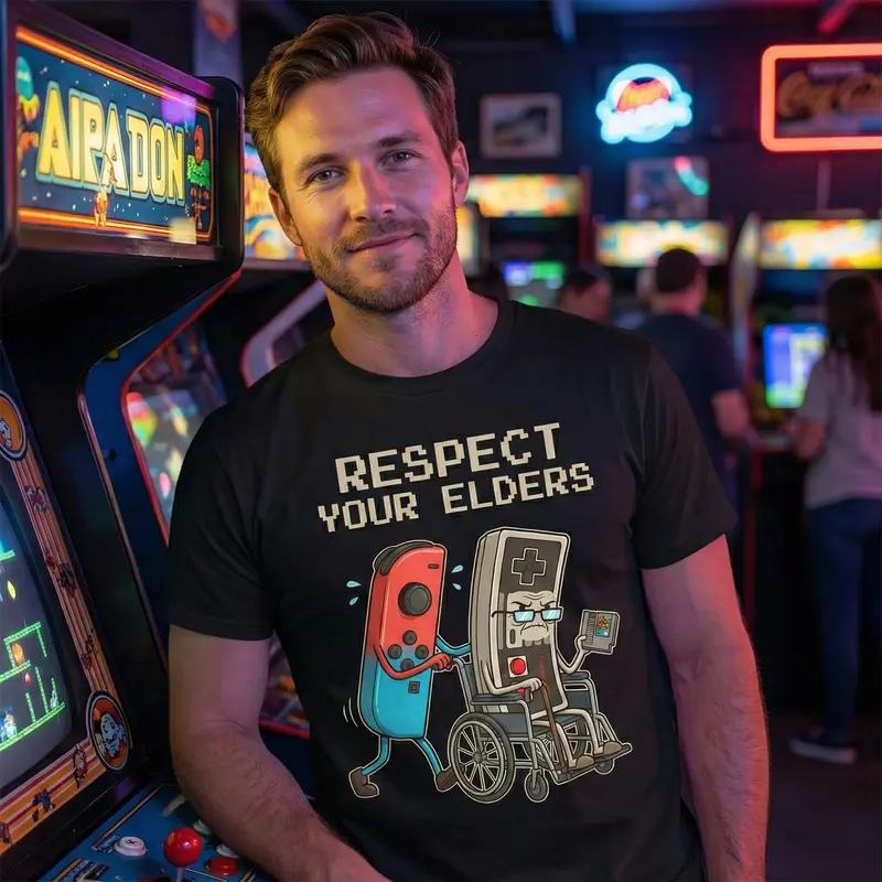 Funny Retro Gamer Graphic T Shirt For Gaming Fans