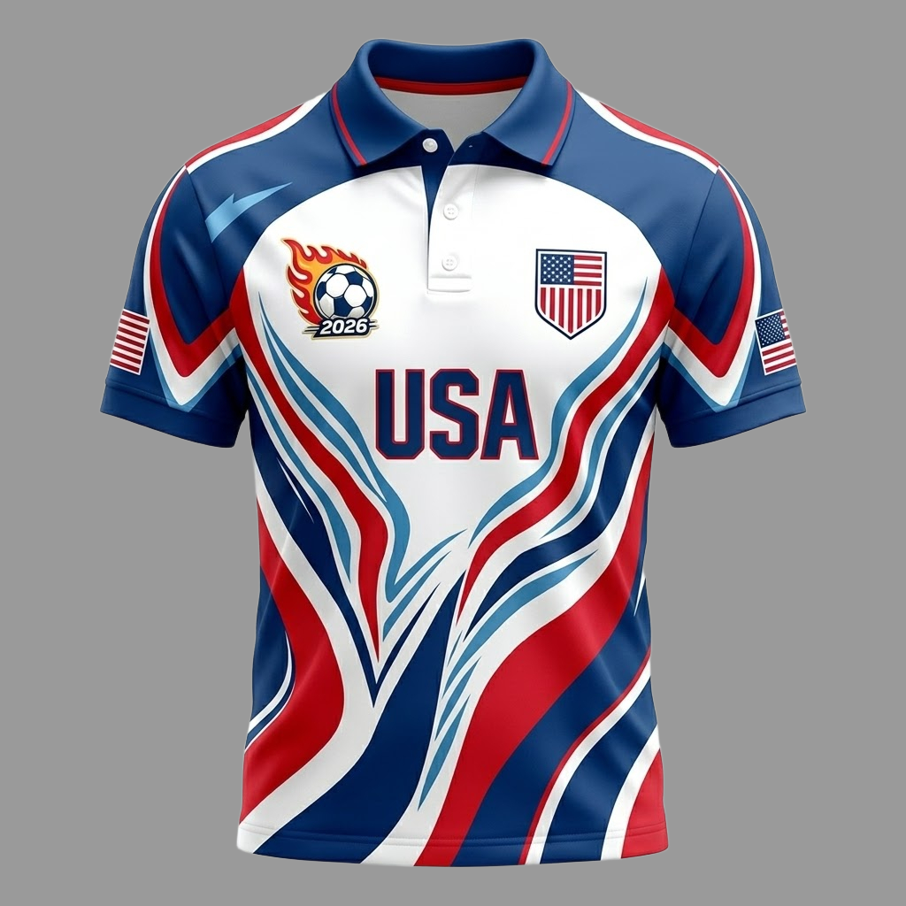 USA Football Supporter Polo Shirt for Men And Women