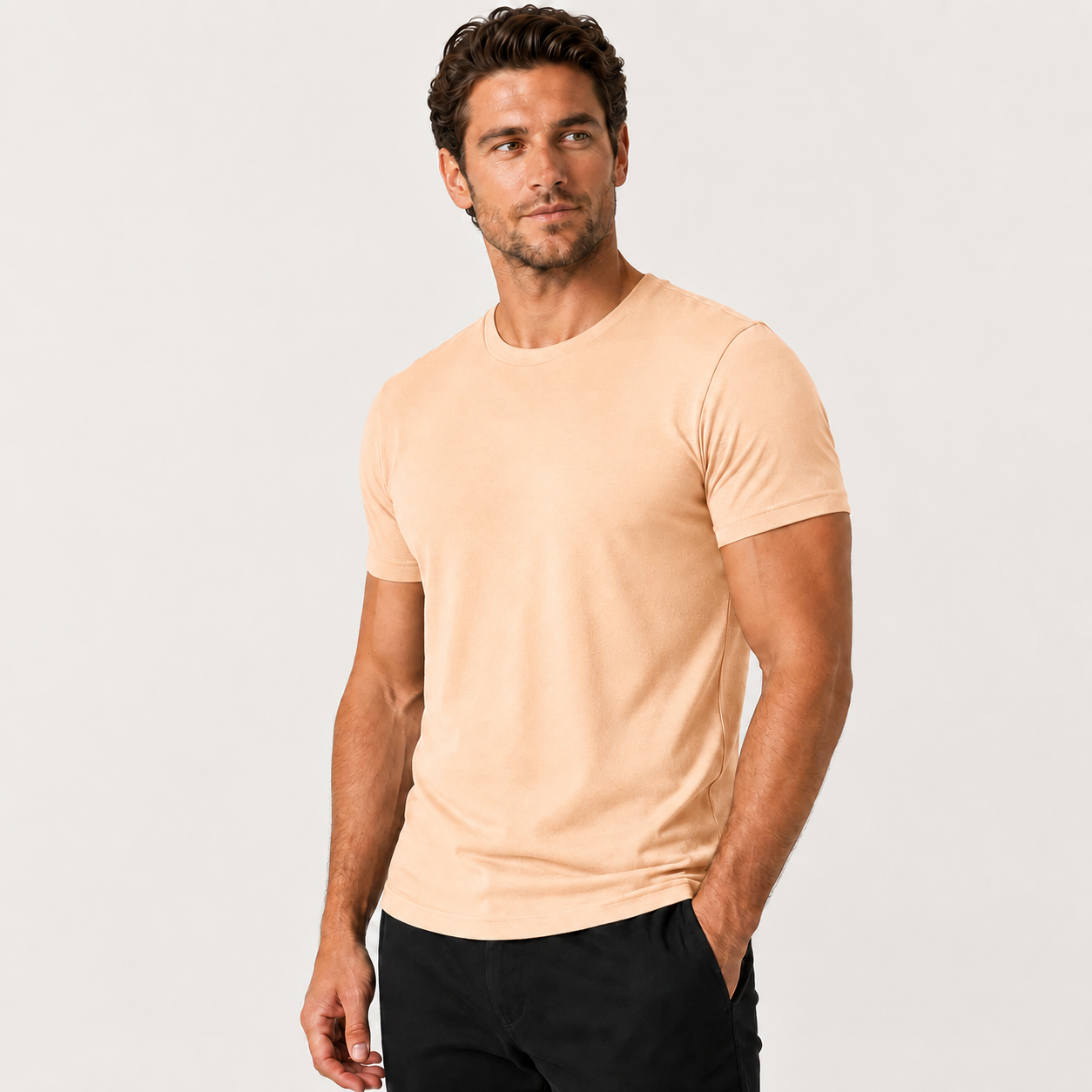 Short Sleeve Crew Style T Shirts For Men
