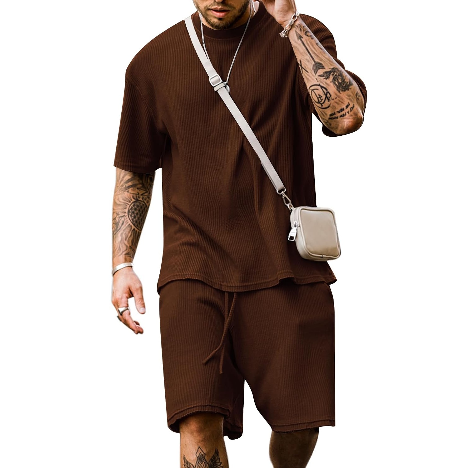 Casual Summer Shorts And Shirt Set For Men