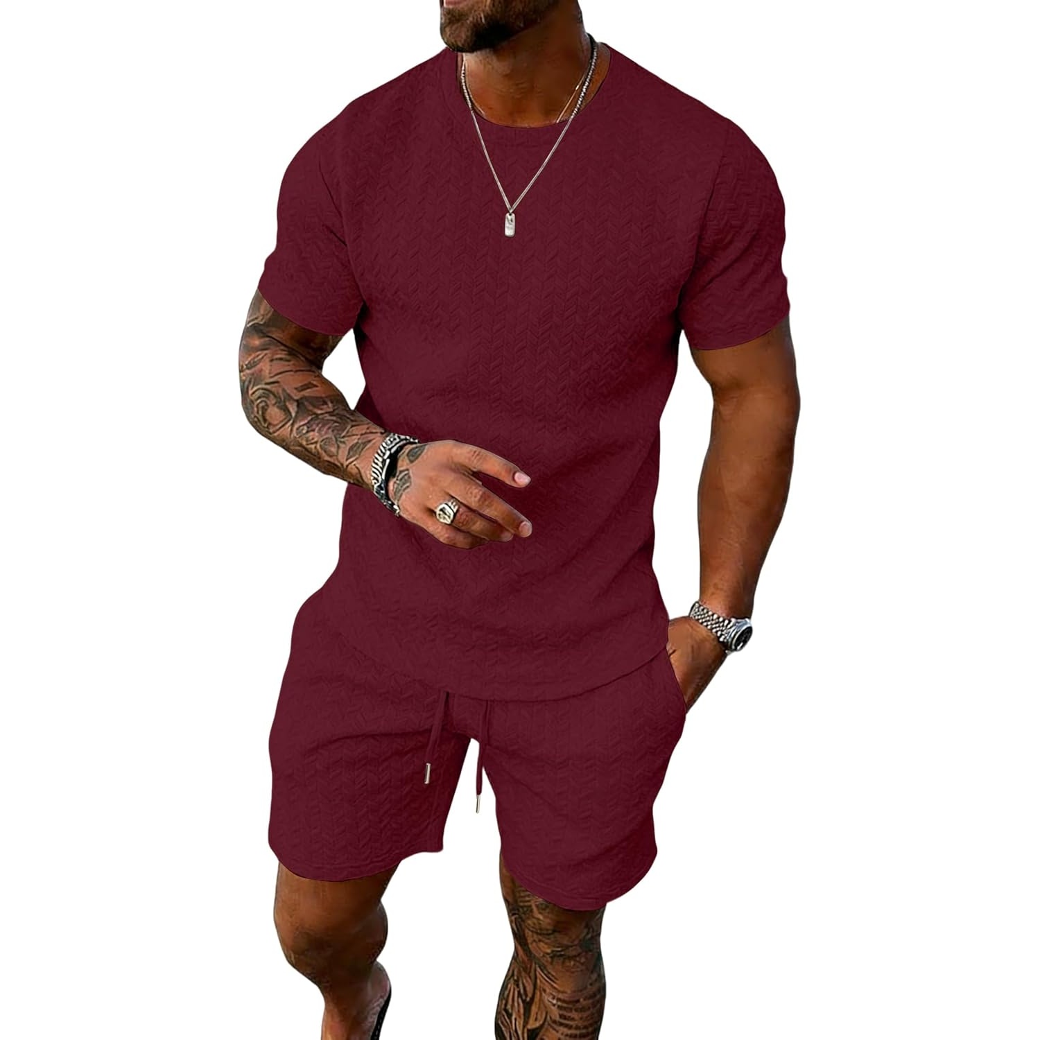 Casual Summer Shirt And Short Set For Men