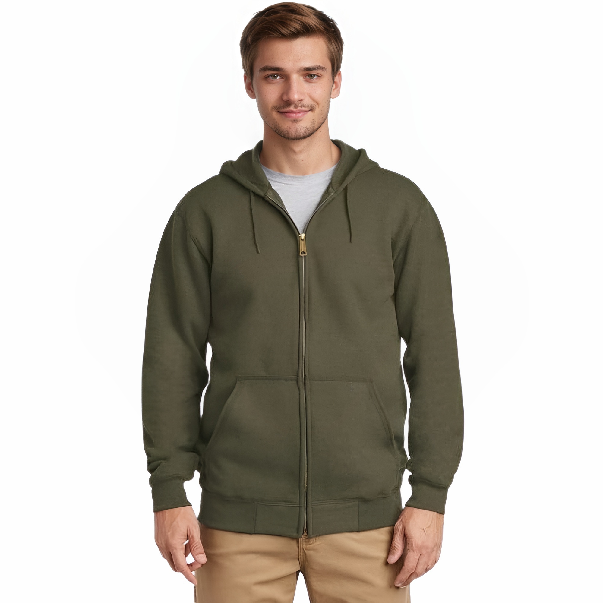 Men's Loose Fit Midweight Full-Zip Sweatshirt