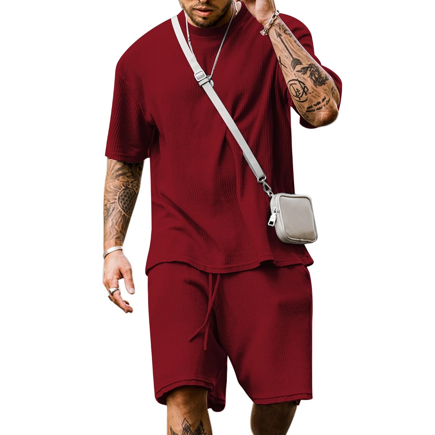 Casual Summer Shorts And Shirt Set For Men