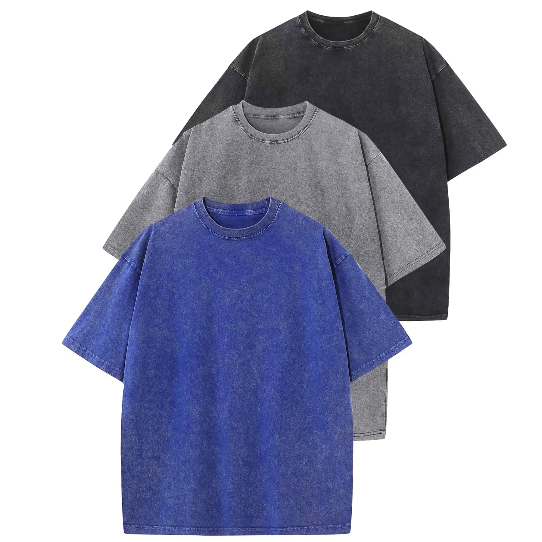 Pack Of 3 Oversized Loose Short Sleeve Summer Tshirts